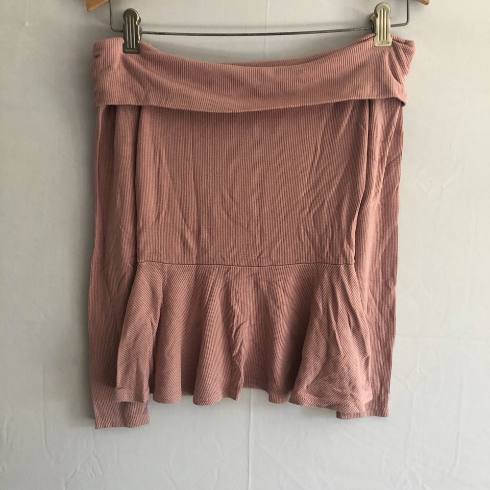 Millennial pink off shoulder top
